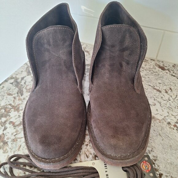 Otisopse Italian Brown Suede Leather Men Boots, Sz 43/10 US - Picture 1 of 8